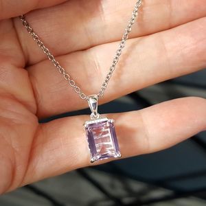 Rose de France Amethyst Cubic Zirconia Pendant